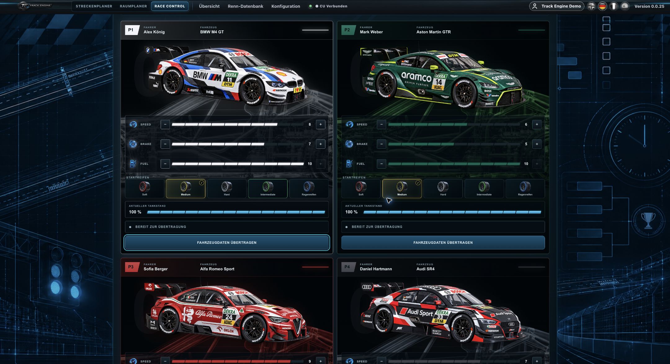 Race Control: Übersicht zu Reifen