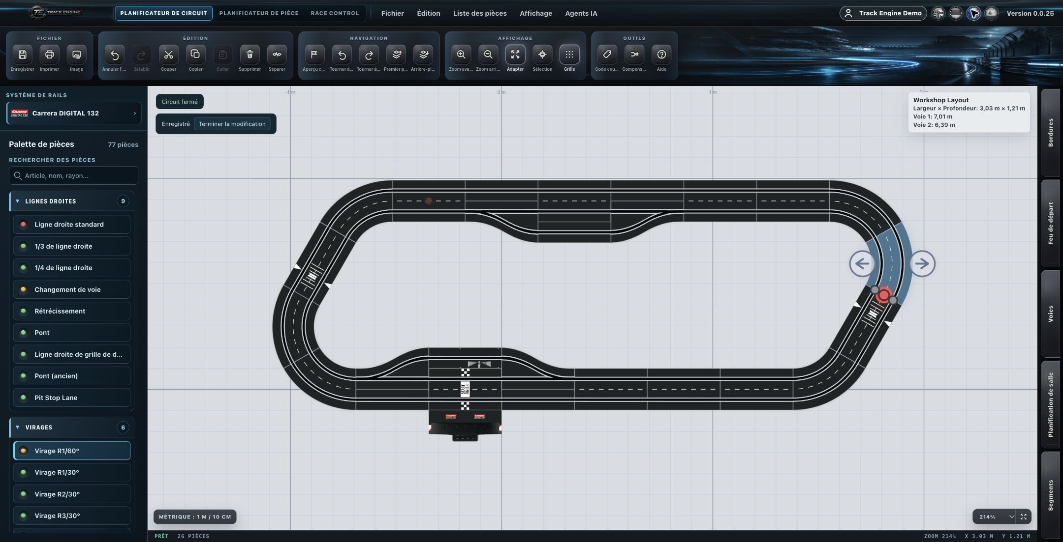 Track Planner : circuit reconnecté
