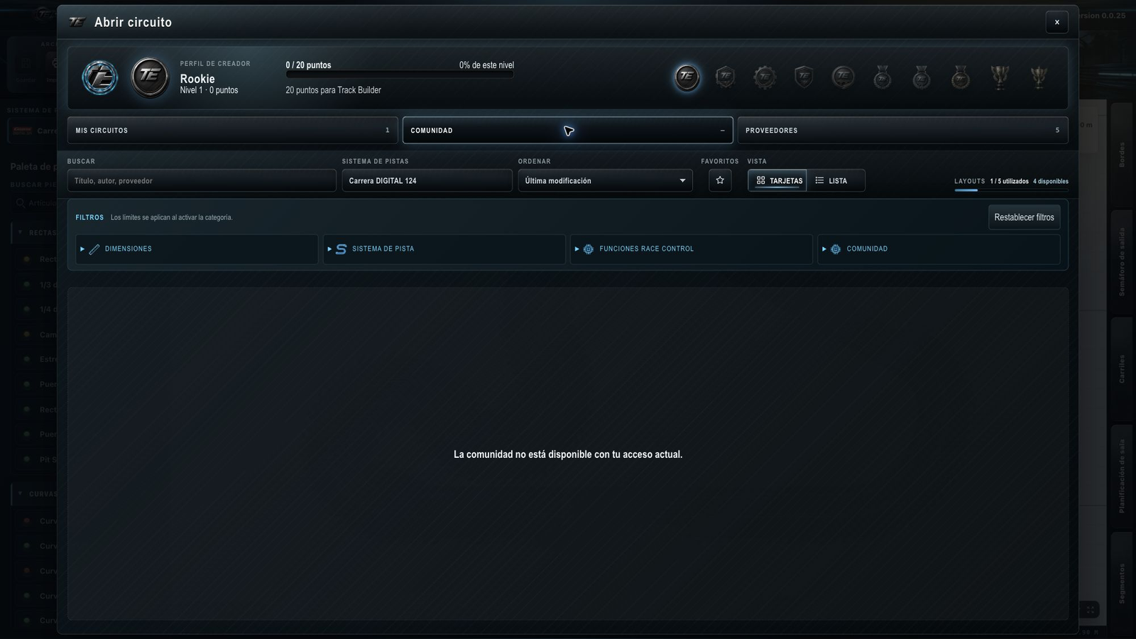 Track Engine: Aviso de la comunidad en Free