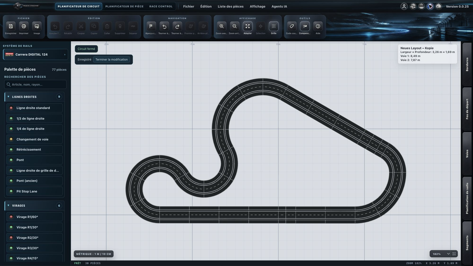 Planificateur avec circuit enregistré avec succès